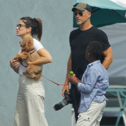 Sandra Bullock, Bryan Randall and her son