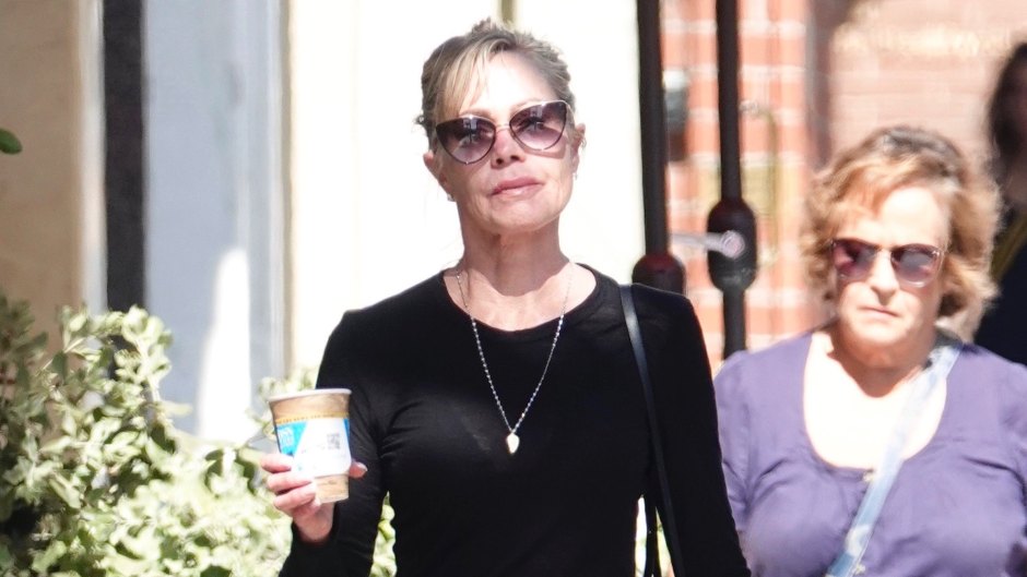 Melanie Griffith shows off her slender pins while walking in Beverly Hills.