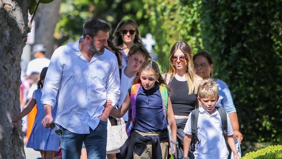 Ben Affleck and his children Seraphina and out and about