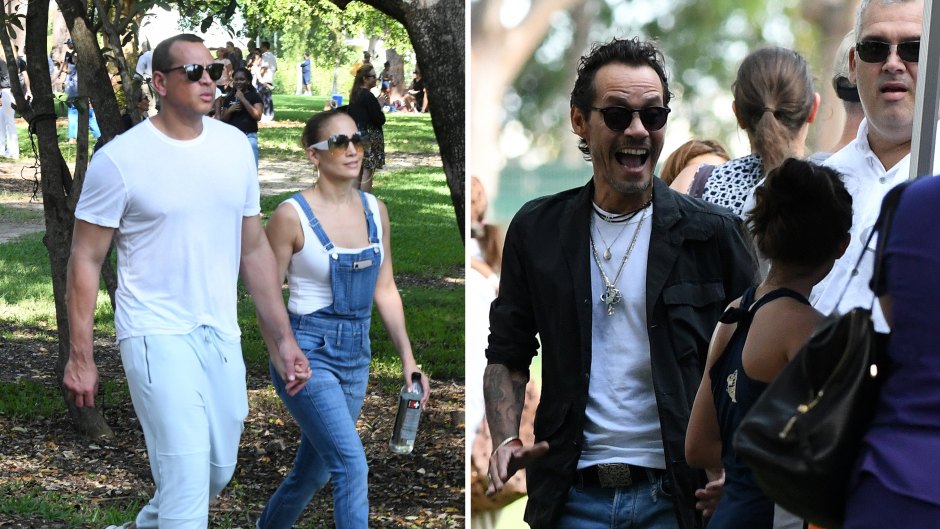 JLo and ARod join her ex Marc Anthony and girlfriend to cheer on daughter Emme at cross-country meet in Miami