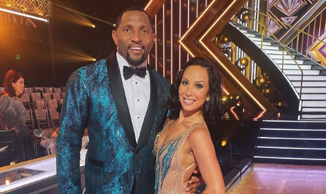 Cheryl Burke and Ray Lewis