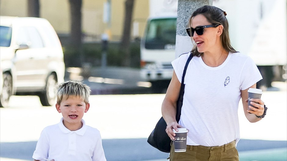 Jennifer Garner Looks Casual Running Errands with Son