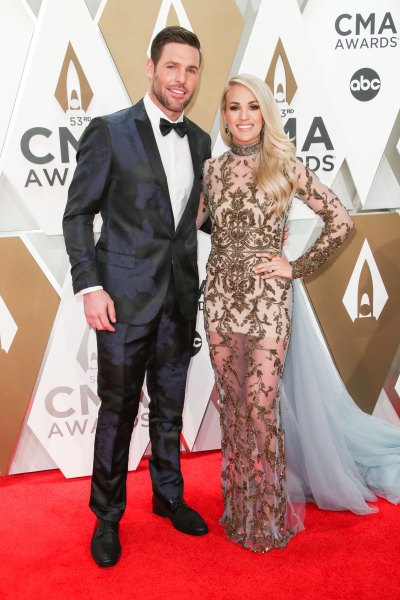 Carrie Underwood and Mike Fisher at the CMAs 2019 Red Carpet