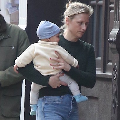 Mamie Gummer and Son Out in the West Village
