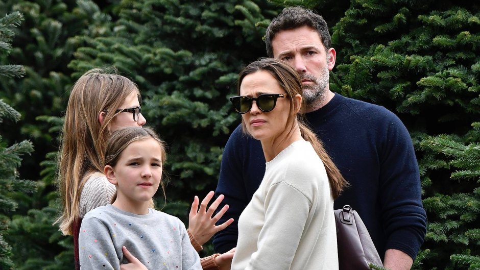 Ben Affleck and Jennifer with the kids picking a Christmas tree.