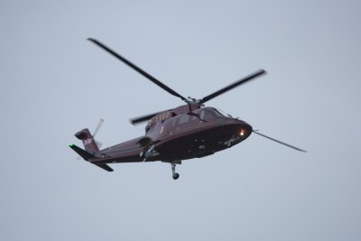 Prince Philip arrives by helicopter at the Sandringham estate, Norfolk, UK - 24 Dec 2019