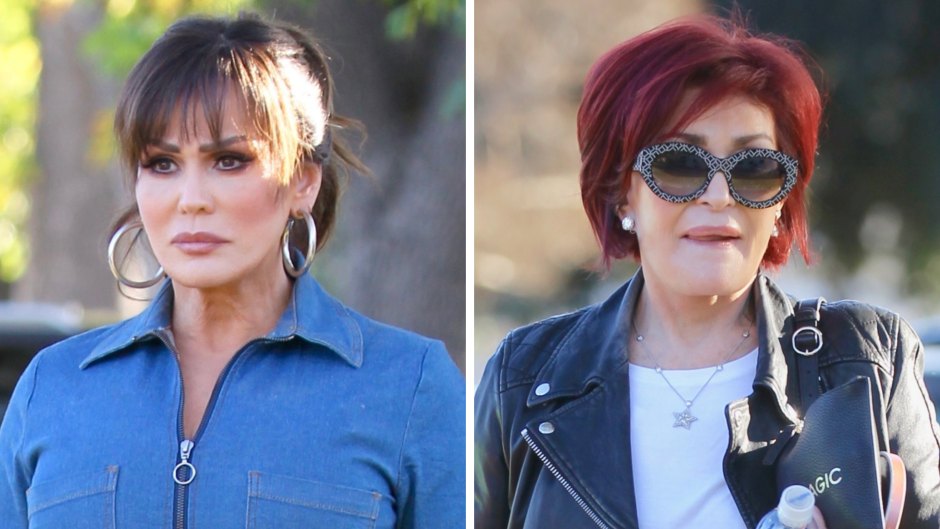 Sharon Osbourne and Marie Osmond film at a local Beverly Hills Park