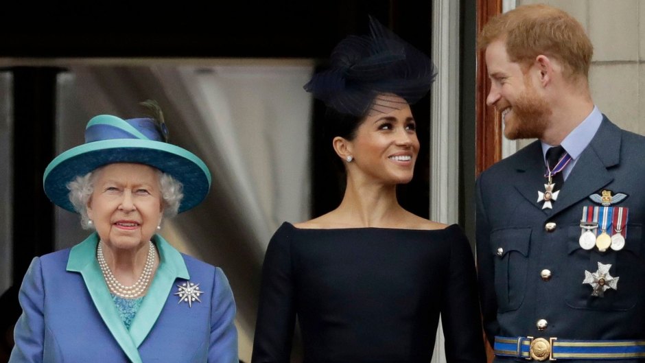 Queen Elizabeth With Meghan Markle and Prince Harry