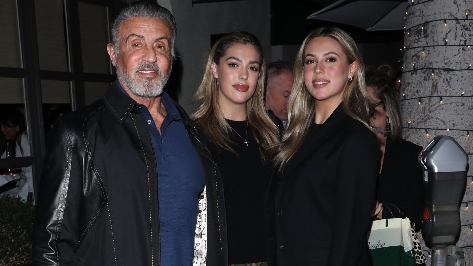 Sylvester Stallone grabs dinner with wife Jennifer and two daughters Sophia and Sistine at Madeo restaurant