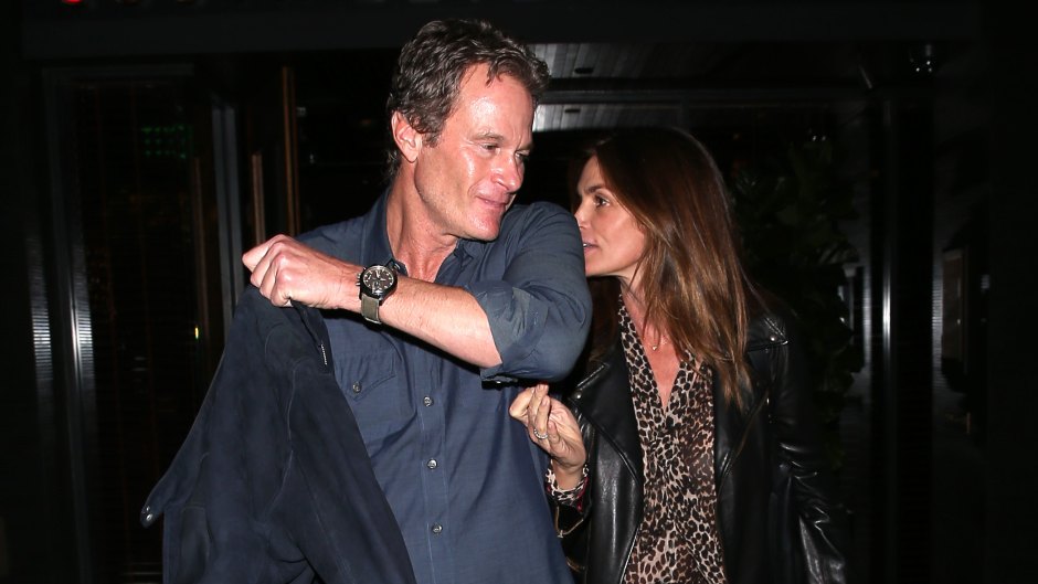 Cindy Crawford and Rande Gerber were all smiles while leaving dinner at the 'South Beverly Grill' in Beverly Hills, CA
