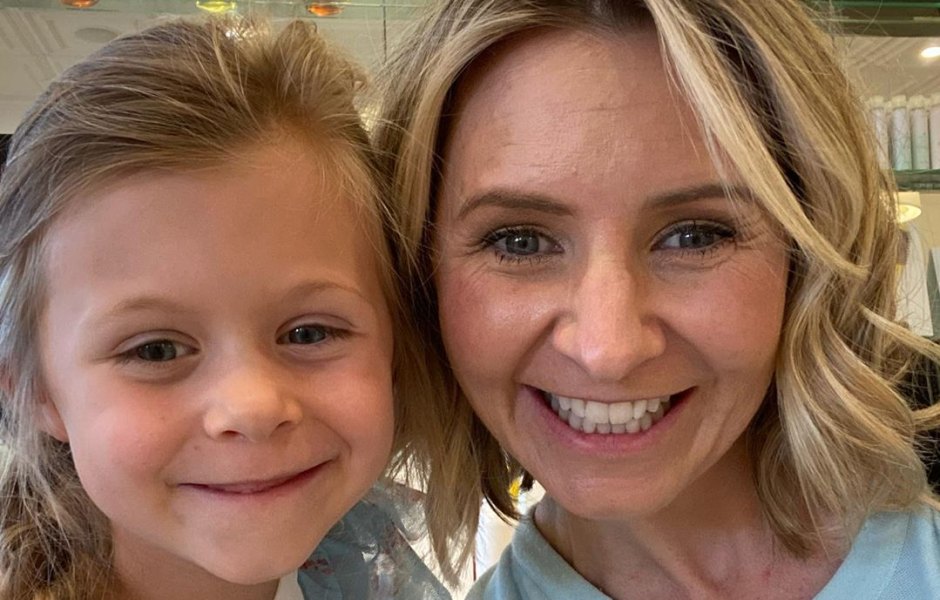 Beverley Mitchell and child