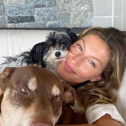 Gisele Bundchen and her dogs