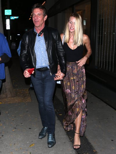 Dennis Quaid and girlfriend Laura Savoie were seen leaving dinner at 'Craigs' Restaurant in West Hollywood, CA