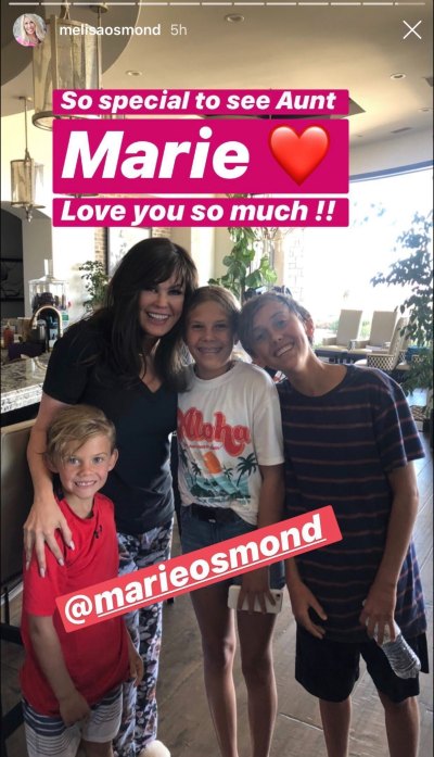 Marie Osmond and her grand nieces and nephews