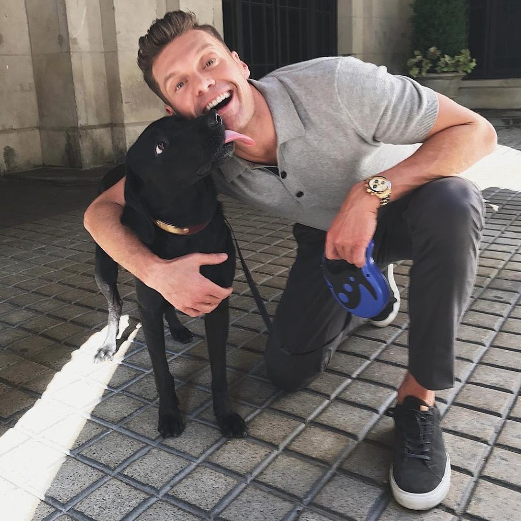 Ryan Seacrest and dog Georgia