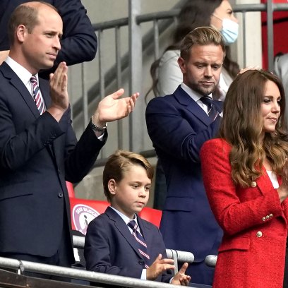 Prince William Son Prince George Twin Matching Suits At Euro 2020 Soccer Match