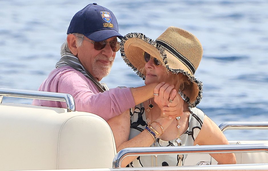 Steven Spielberg Kate Capshaw Show PDA Rare Outing