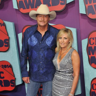 Alan Jackson and wife Denise Jackson attend the red carpet at the 2014 CMT Music awards
