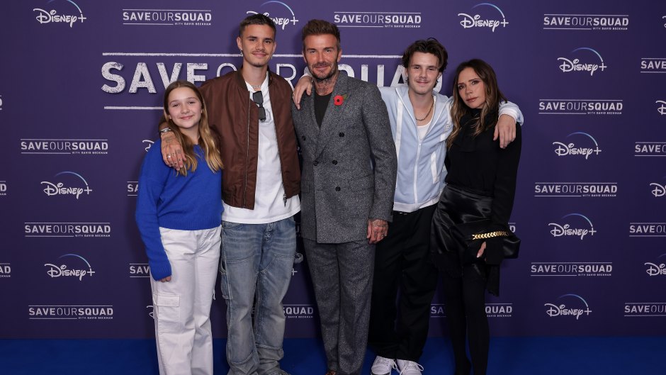 David and Victoria Beckham attend screening with their kids