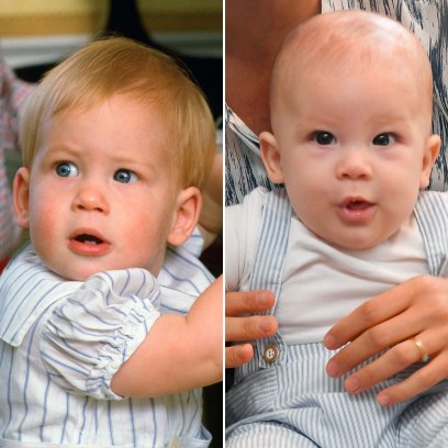 Prince Harry and Son Archie's Baby Photos Side by Side