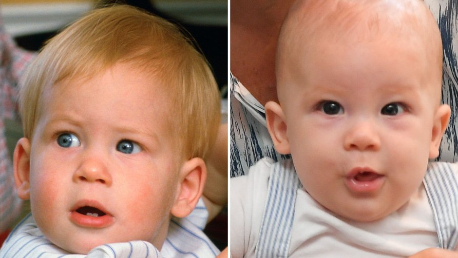 Prince Harry and Son Archie's Baby Photos Side by Side
