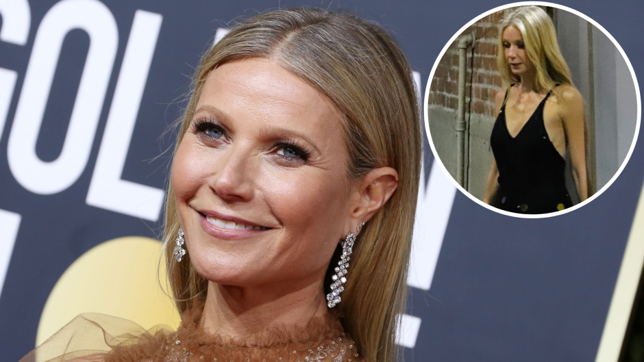Gwyneth Paltrow Sparkles in a Slinky Black Dress With Rainbow Sequins: See Photos!