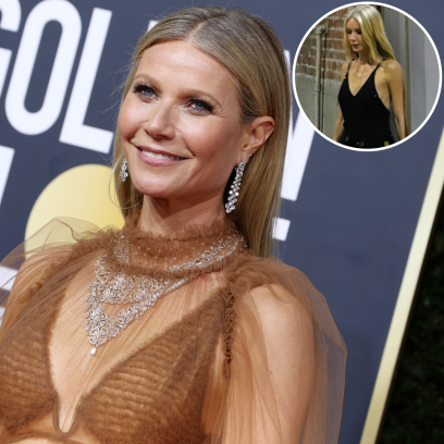 Gwyneth Paltrow Sparkles in a Slinky Black Dress With Rainbow Sequins: See Photos!