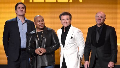 'Shark Tank' cast members Mark Cuban, Daymond John, Robert Herjavec, and Kevin O'Leary speak onstage at the 2014 American Music Awards at Nokia Theatre
