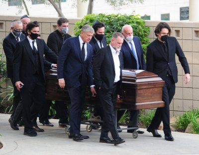 John Stamos Hugs John Mayer at Bob Saget's Funeral
