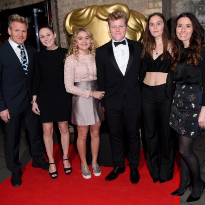 Gordon Ramsay with his family on the red carpet