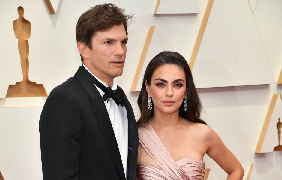 Mila Kunis and Ashton Kutcher Make Rare Red Carpet Appearance at 2022 Oscars: See Photos