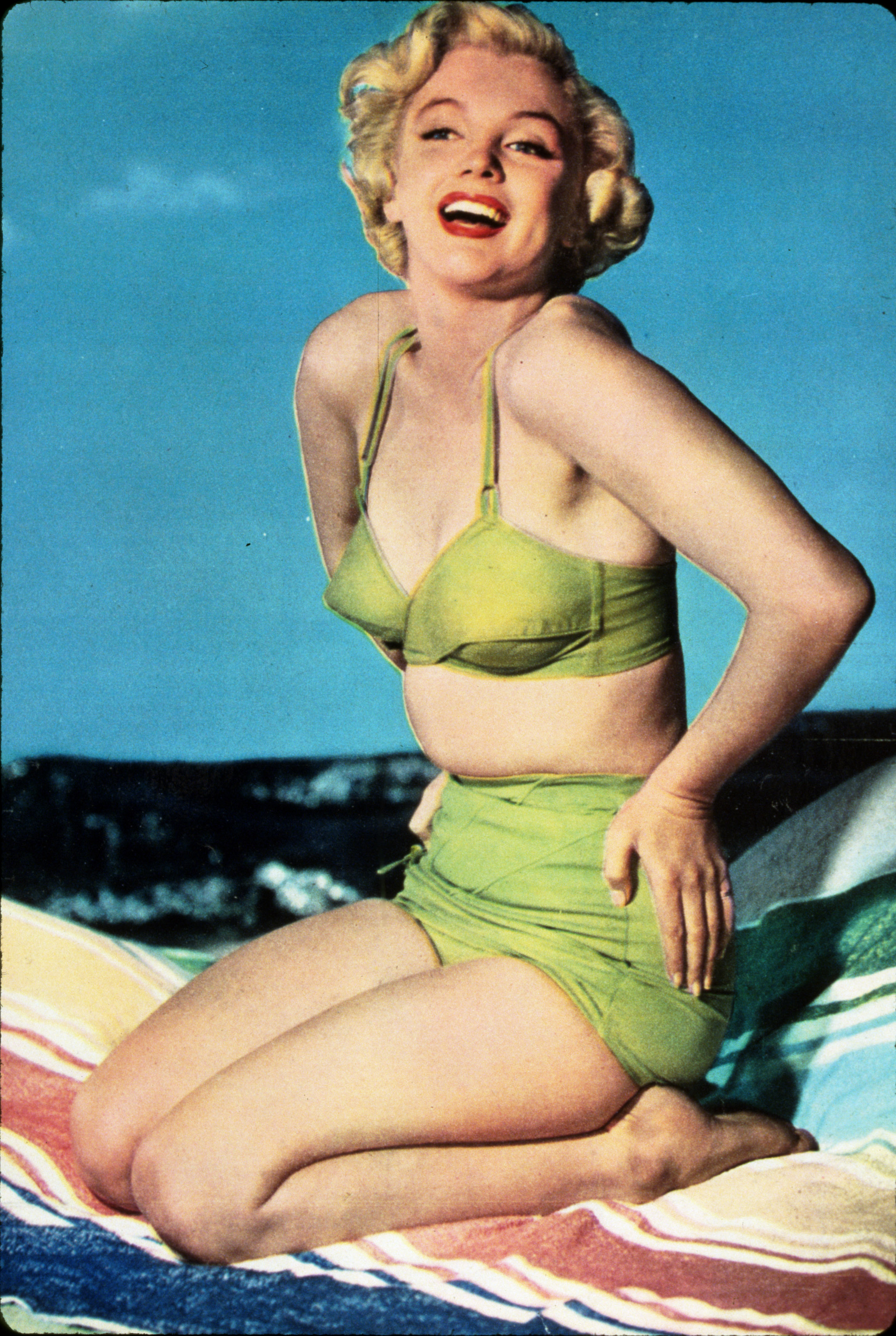 MARILYN MONROE  SWIMSUIT BEAUTY with a ROPE 1 RARE 5X7 GalleryQuality PHOTO 