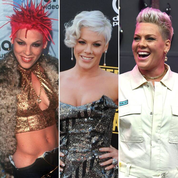 Pink's Style Transformation: Pictures Young vs. Now