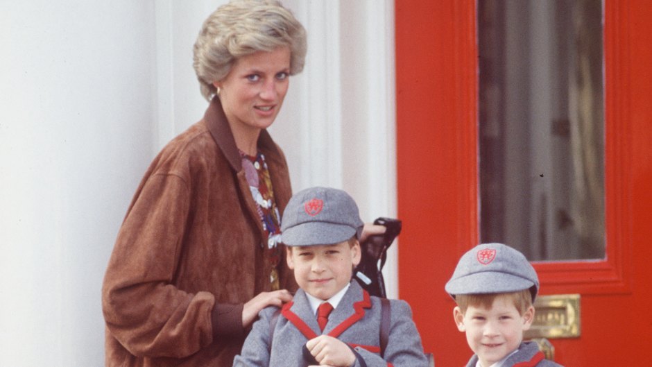 Princess Diana taking her kids to school