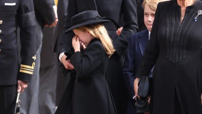 princess charlotte cries queen elizabeth funeral