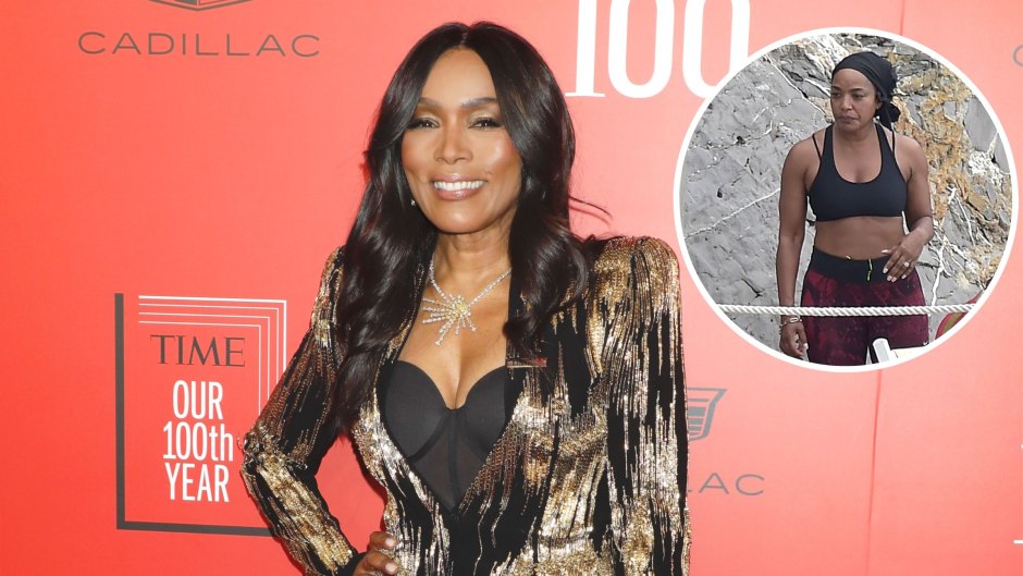Angela Bassett Flaunts Abs in Workout Set on Vacation