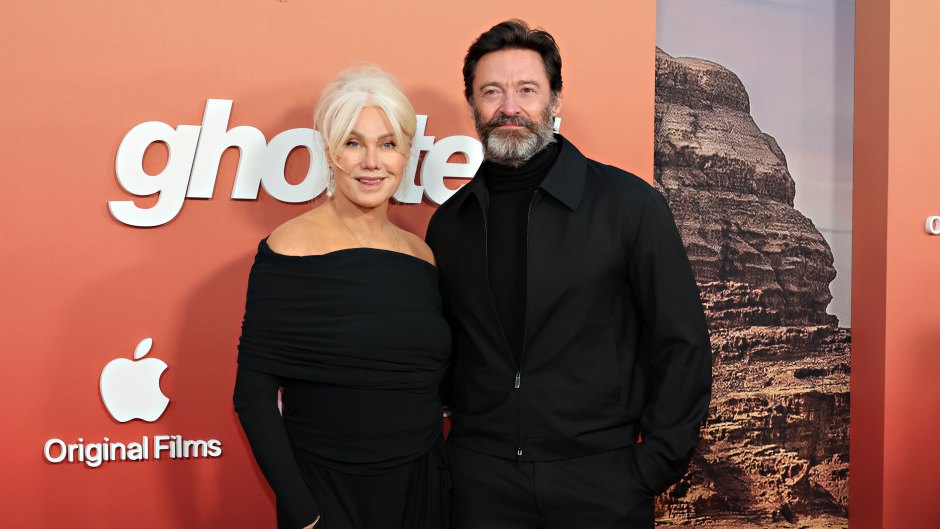 Hugh Jackman and Deborra-Lee Furness attend film premiere wearing black outfits