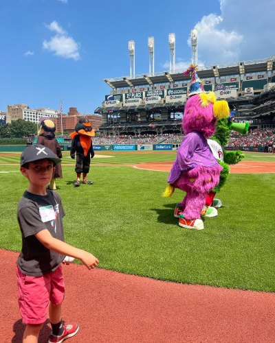 Ginger Zee's son Adrian spends time on baseball field
