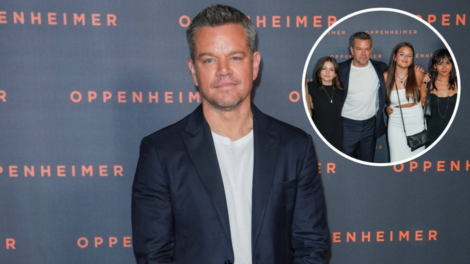 Matt Damon and Daughters at ‘Oppenheimer’ Premiere