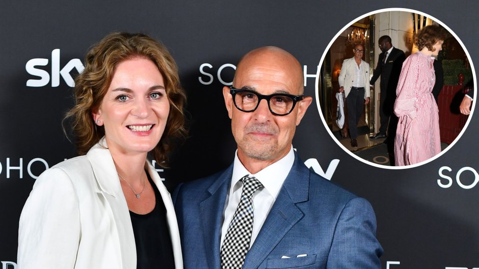 Stanley Tucci Steps Out in Paris With Wife Felicity Blunt