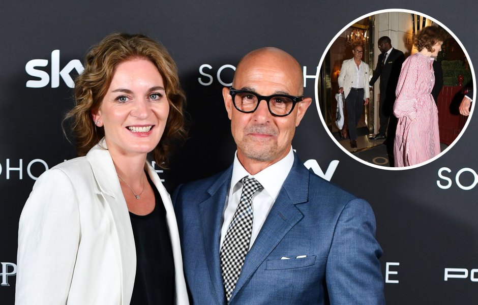 Stanley Tucci Steps Out in Paris With Wife Felicity Blunt