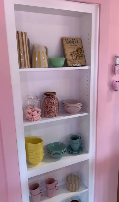 The kitchen inside the home from HGTV's 'Barbie Dreamhouse Challenge'