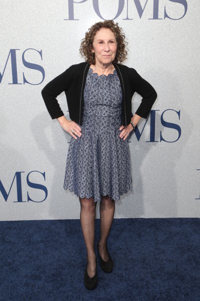 Actress Rhea Perlman wears patterned dress