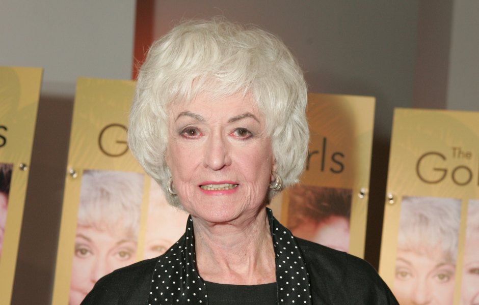 Bea Arthur wears black outfit to release party
