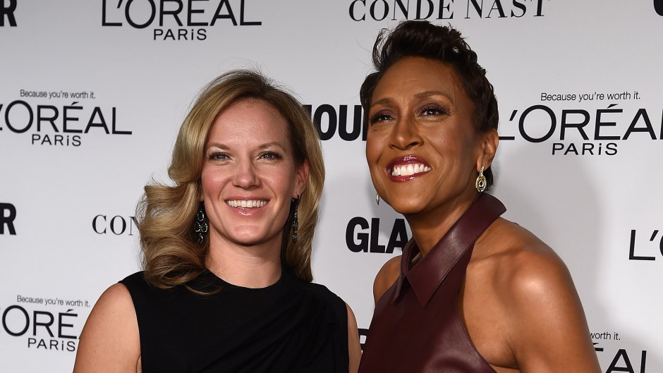 Robin Roberts wears leather dress during outing with partner Amber Laign