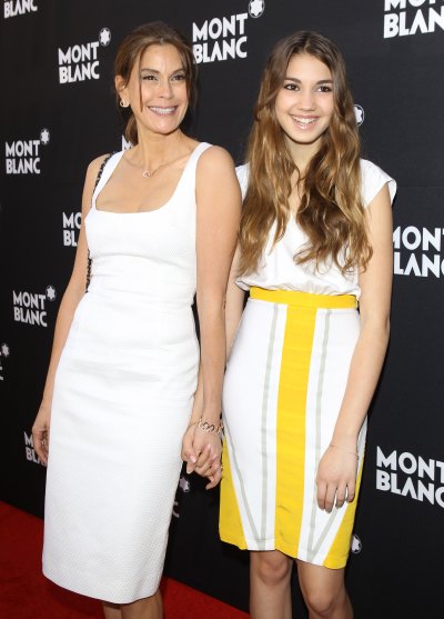 Teri Hatcher and daughter Emerson Tenney wear white dresses on red carpet