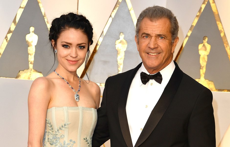 Mel Gibson wears tuxedo while posing with girlfriend Rosalind Ross