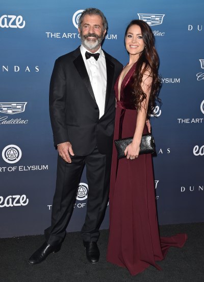 Mel Gibson wears tuxedo and poses with girlfriend Rosalind Ross
