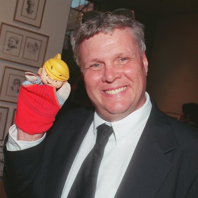 Jay North holds 'Dennis The Menace' puppet