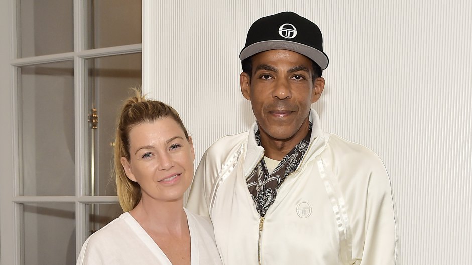 Ellen Pompeo and husband Chris Ivery embrace in white outfits